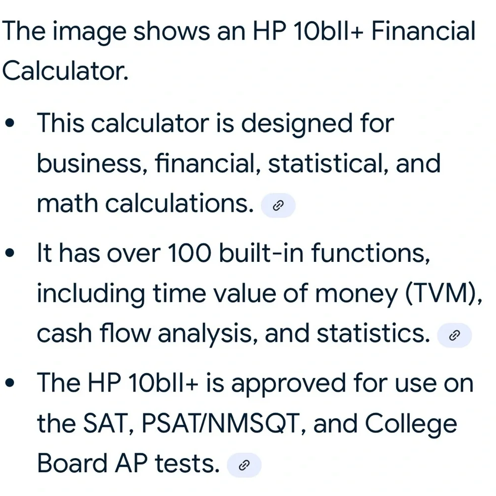 HP 10bII+ Black Financial Calculator